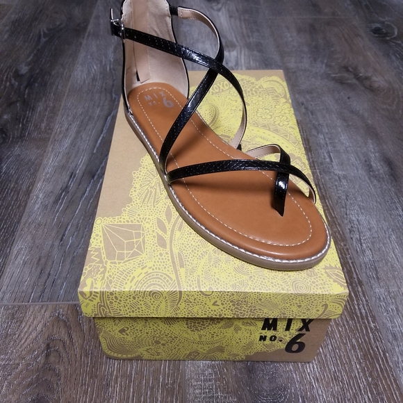 🏷Mix No.6 Black Snake Sandals - Picture 3 of 5